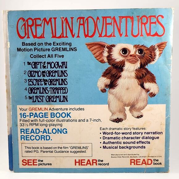 Vintage 1984 “Escape from the Gremlins” Read-Along Book & Record | Story 3 - Picture 4 of 10